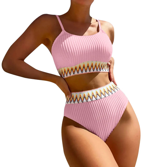 Chic High Waist Twisted Bikini Set™