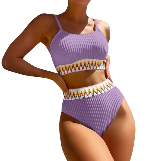 Chic High Waist Twisted Bikini Set™